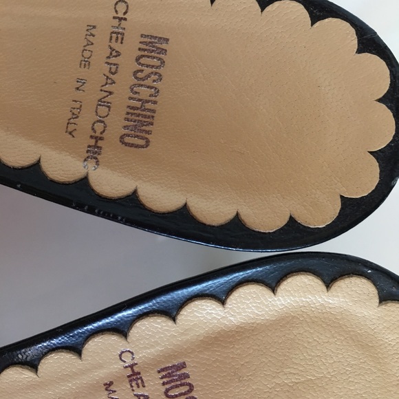 Moschino Mules Sz 38 Straw and Patent sandals Carmen Miranda Woven Fruit - Picture 4 of 10